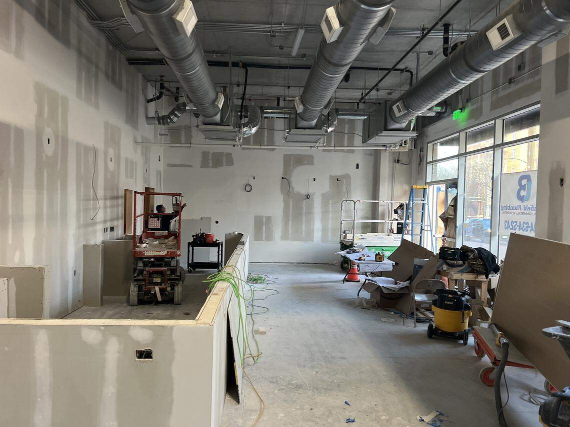 Work is underway at The Pub at Uptown, with plans for a March opening.