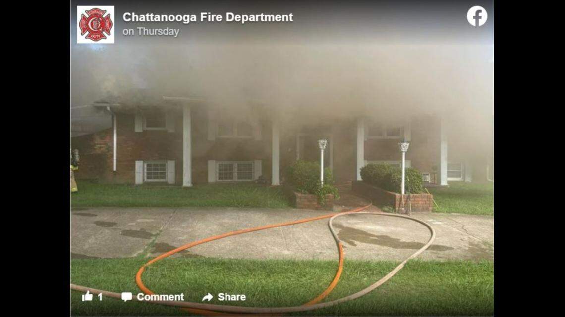 Neighbors used a trampoline to rescue a resident trapped in a burning Tennessee home, officials said.