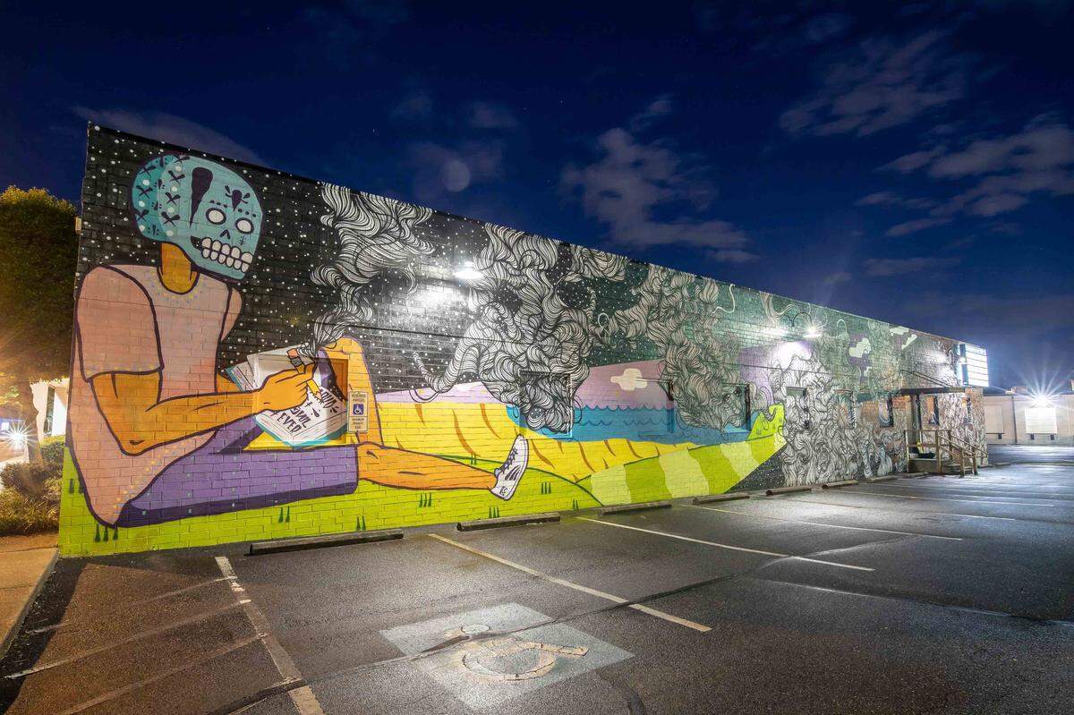 Arko and Owl created this mural in South End. It’s on the side of a building at 4128 South Blvd.