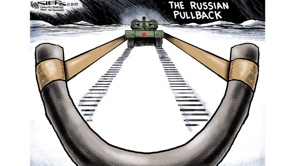 Kevin Siers cartoon: The Russian Pullback