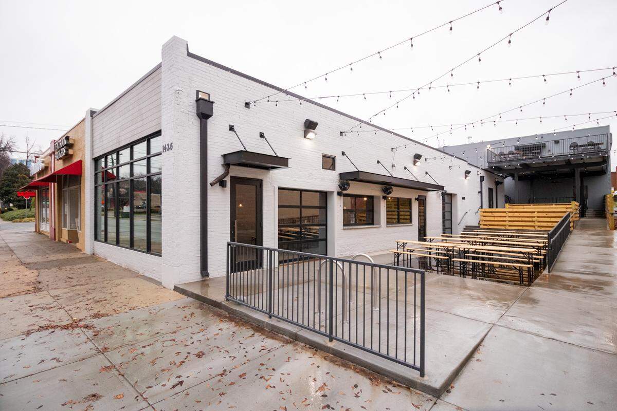 Devil’s Logic Brewery has an abundance of outdoor seating and private party space along with a large taproom. It is located on the edge of Elizabeth and Cherry neighborhoods.