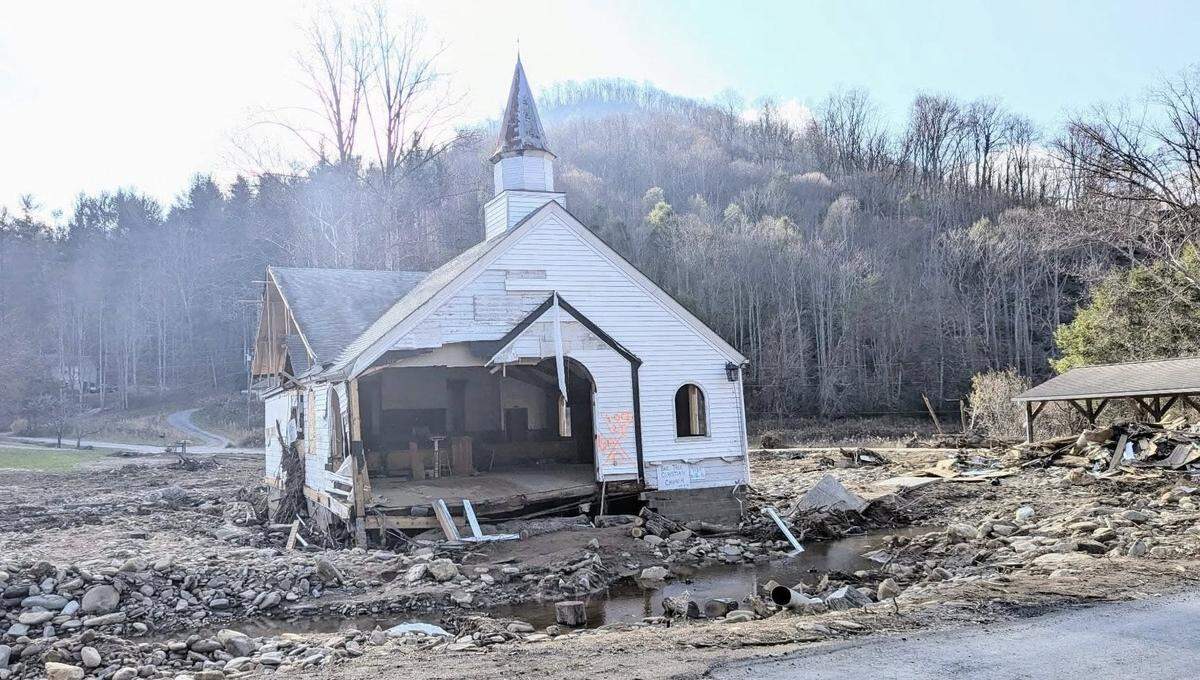 The bell tower was the oldest part of a building that had been added to over the years. It’s believed to date back to 1920s, when it was installed atop the valley’s school house. The congregation bought the building in 1924.