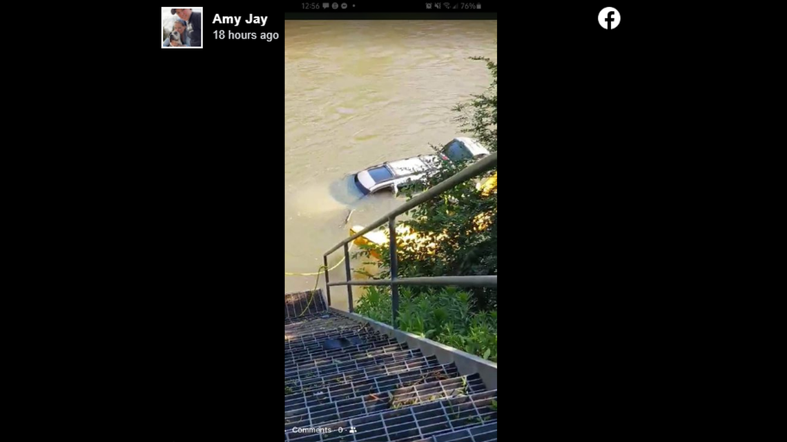 A North Carolina man had to be hospitalized Sunday, June 12, after a series of mishaps resulted in him being run over by his vehicle along the Dan River.