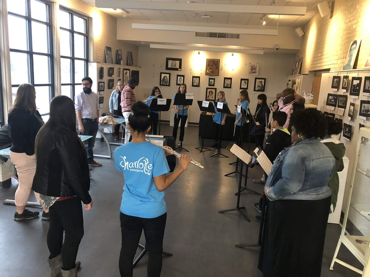 Flute students rehearse during the two-day CMS honors band event earlier this school year.