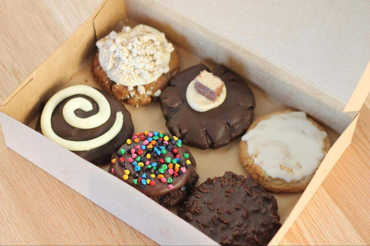 Order an assorted box of cookies from Honeybear Bake Shop.