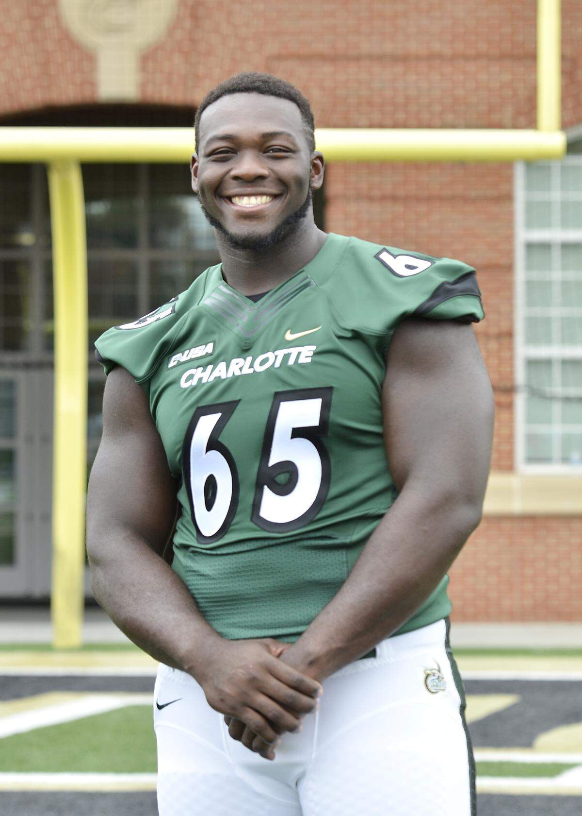 Larry Ogunjobi was a star for the first four Charlotte 49ers football teams. He was also the first former 49er to be drafted.