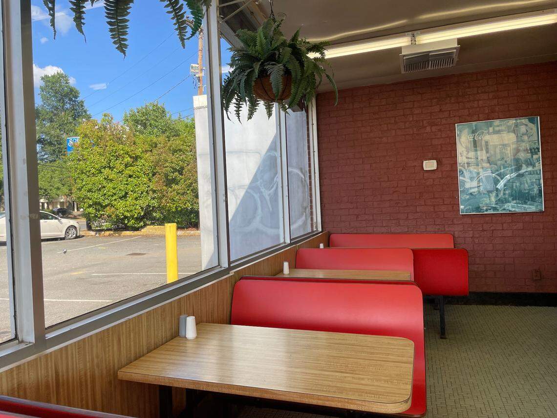 Inside Zack’s Hamburgers.