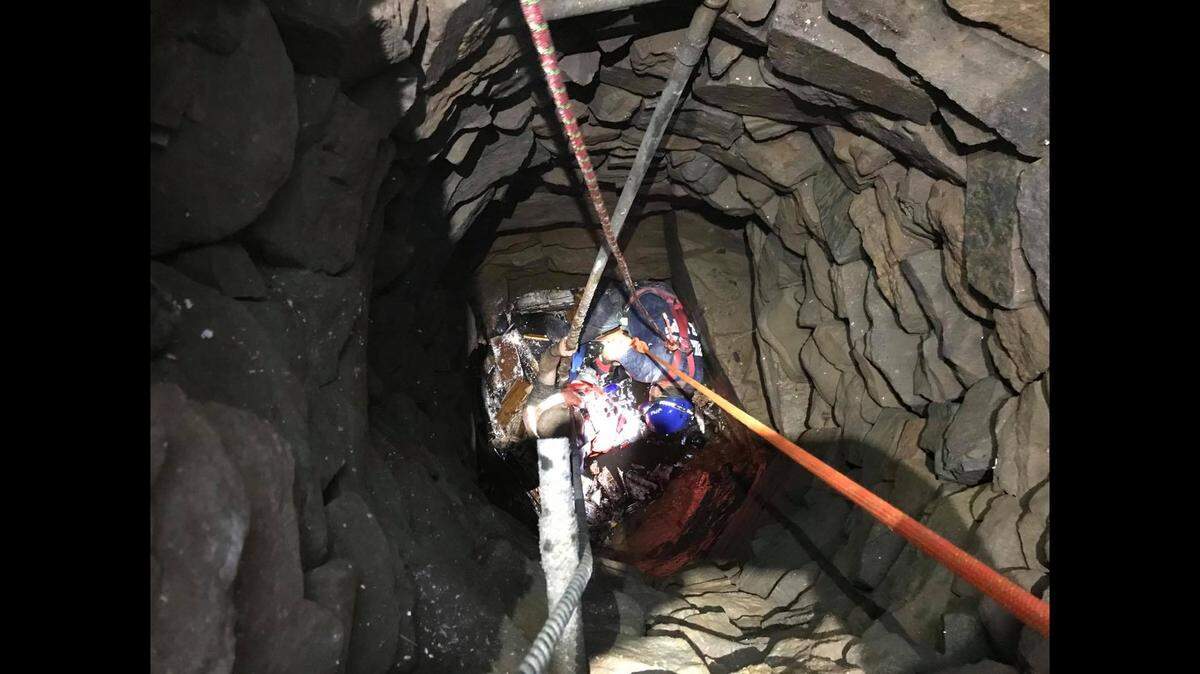 Firefighters in Guilford County, Connecticut, had to rescue someone Sunday who fell into a well hidden beneath the floor of a home built in 1843.
