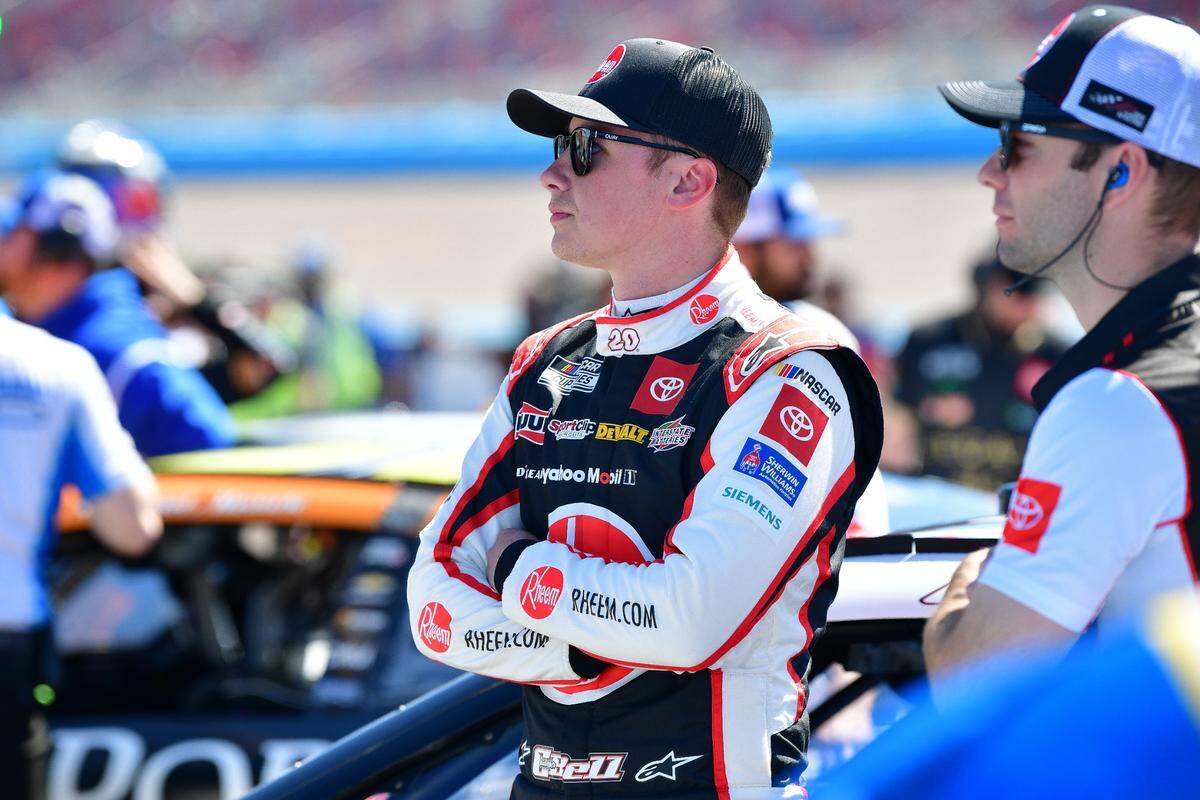Christopher Bell (20) during qualifying at Phoenix Raceway ahead of Sunday’s NASCAR Cup Series race.