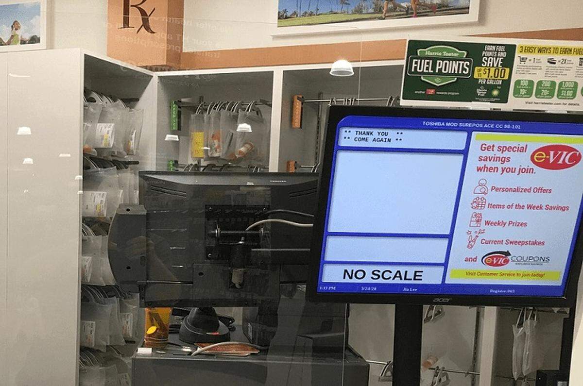 Harris Teeter said Wednesday new plexiglass shields will be installed at checkout stands, and customer service and pharmacy counters.