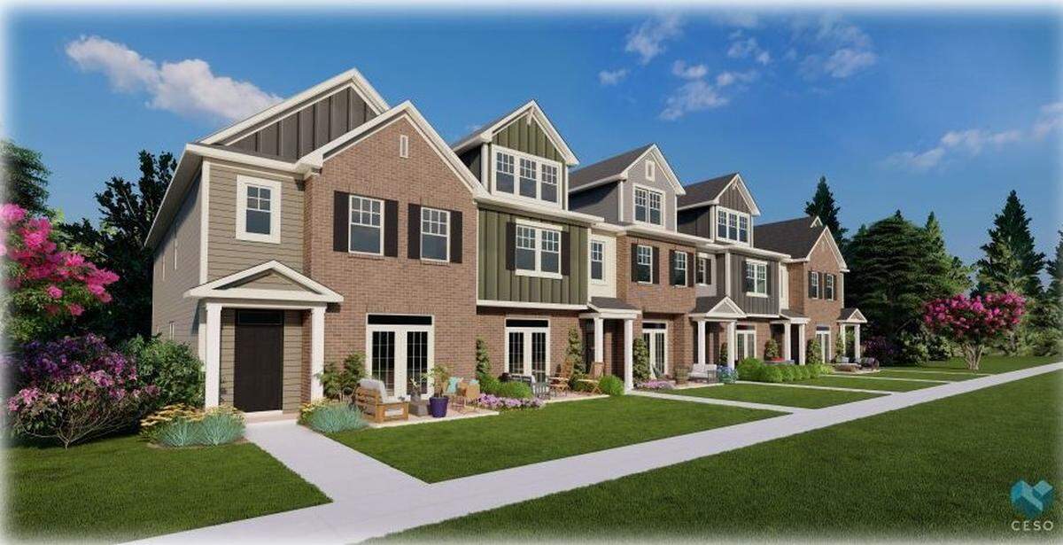 Rendering of what a townhomes could look like at Cambrey Pointe in Moorseville.