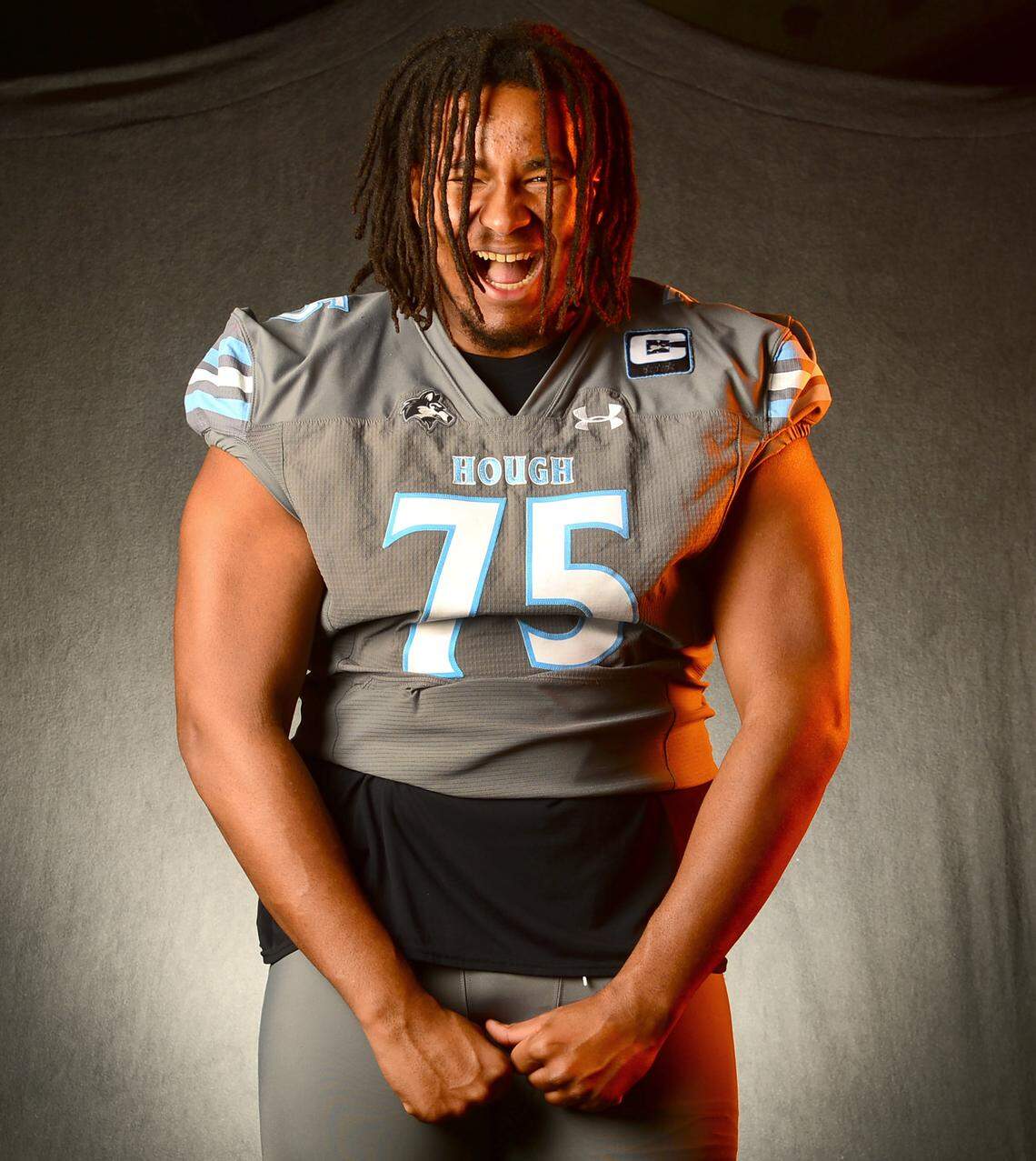 Hough Huskies offensive lineman Jarvis Potts on Tuesday, December 9, 2025.