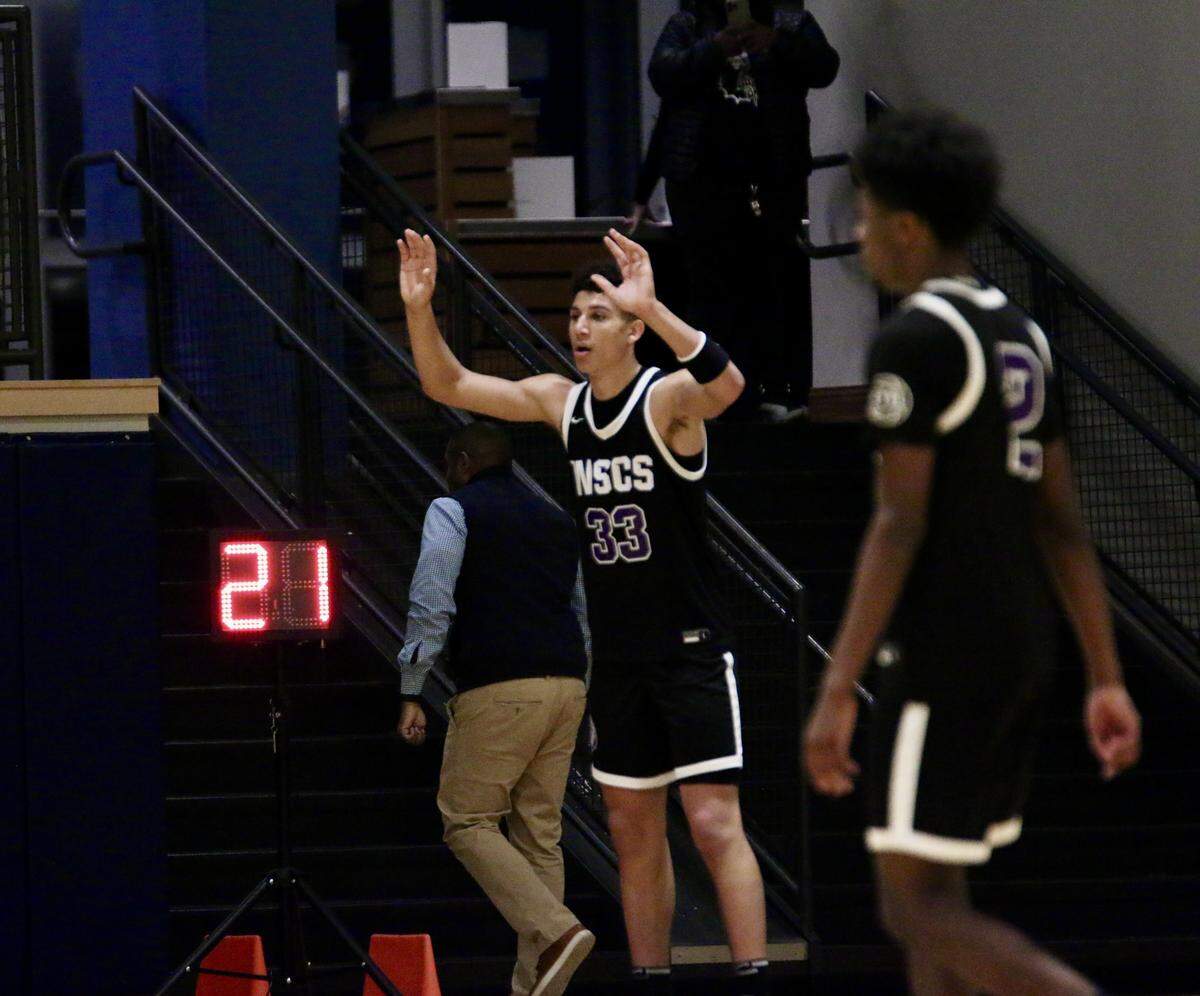 Players from Winston-Salem Christian and other schools at the Carmel Tip-Off Classic on Nov. 7-8, 2025, played using a shot clock.