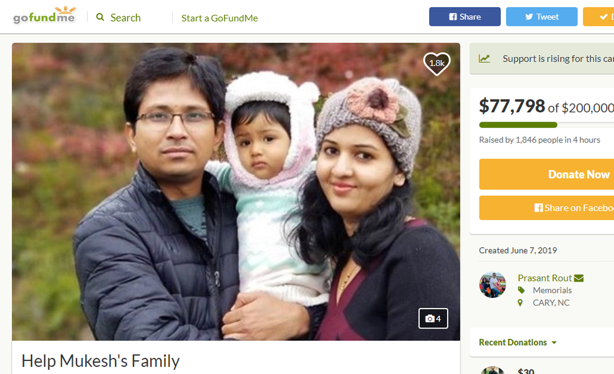 Photo of the Desmukh family, as featured on the GoFundMe page sent up to raise money for “immediate needs.”