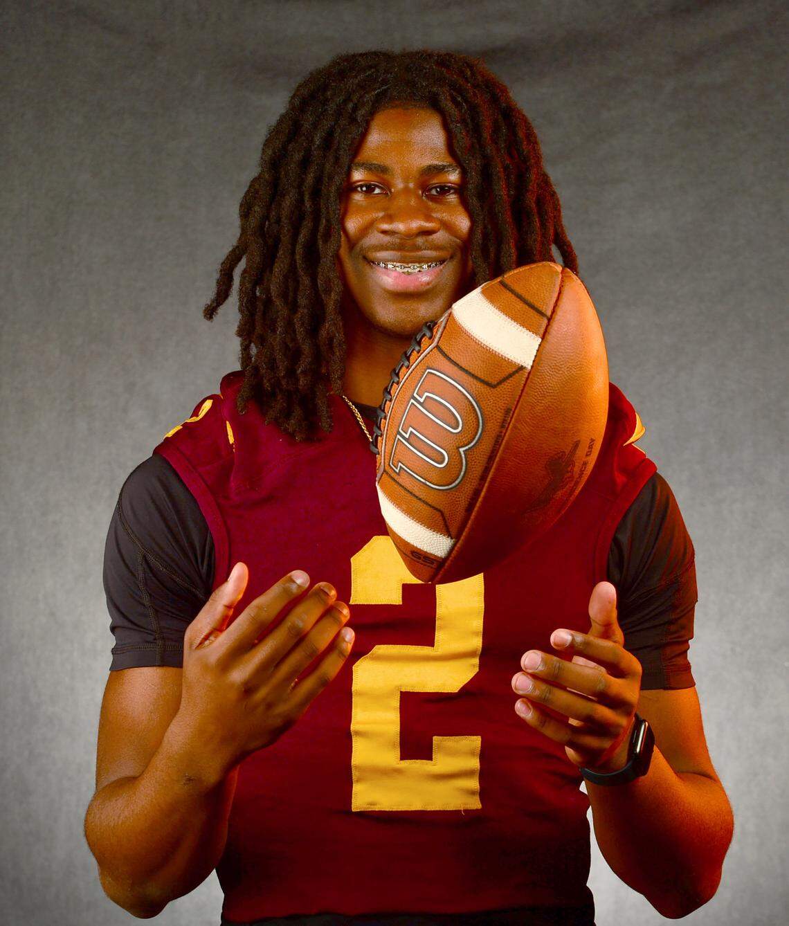 West Charlotte Lions wide receiver Donte Nicholson on Tuesday, December 9, 2025.