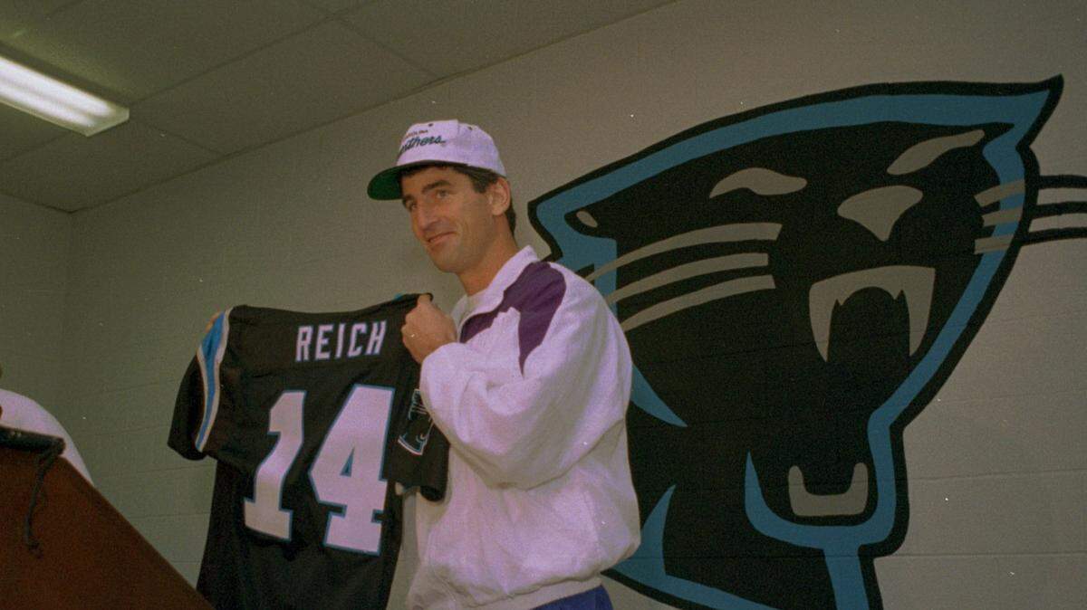 In 1995, the Carolina Panthers signed Frank Reich away from Buffalo. Reich, now the Indianapolis Colts’ head coach, started the first three games in Carolina history.