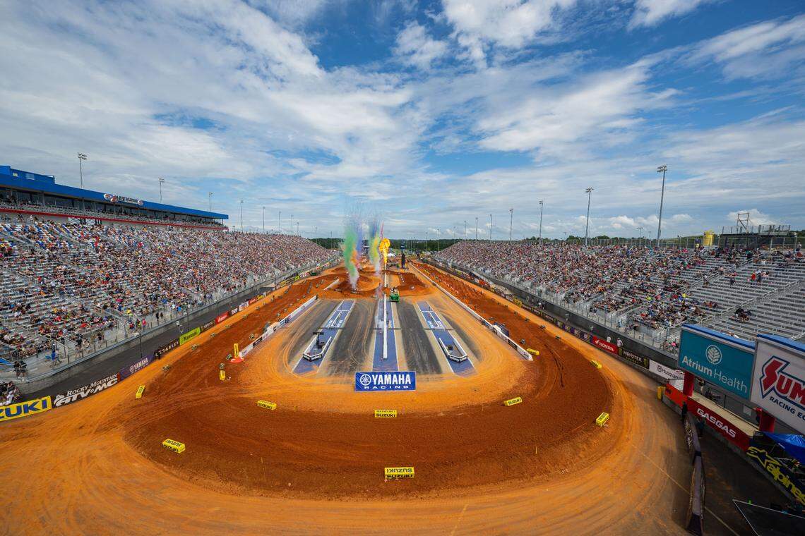 zMAX Dragway in Concord, N.C., is hosting the SuperMotocross World Championship for the second year in a row.