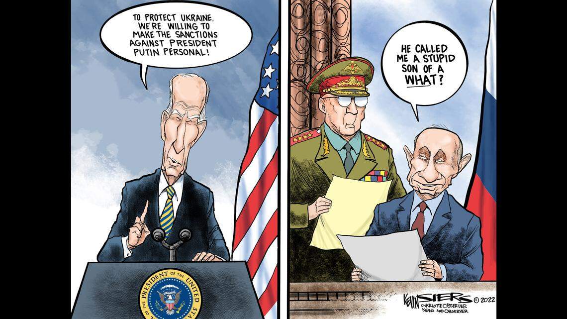 Kevin Siers cartoon: Penalizing Putin Personally
