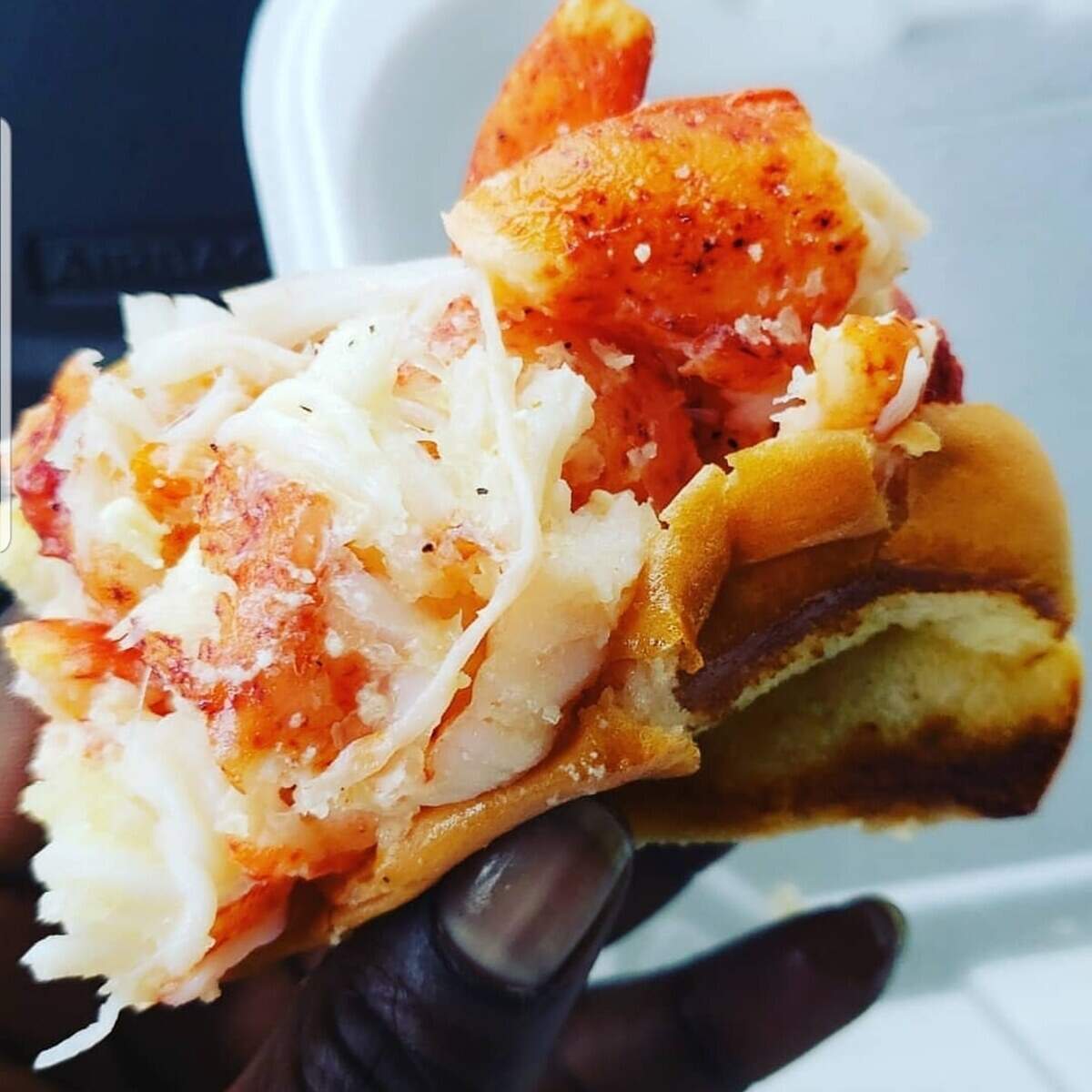 Lobster Dogs’ signature dish features fresh, chilled lobster in a toasted bun with warm butter and a blend of seasonings.