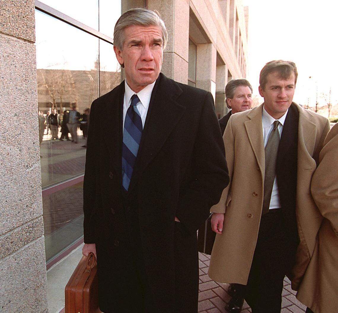 Prosecutor Gentry Caudill (left) was the lead attorney for the state of North Carolina in the Rae Carruth murder trial. It would be his last major trial before he became a judge.
