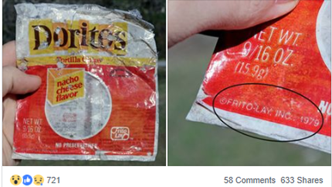 Did this Doritos bag float in the Atlantic Ocean for 40 years? The National Park Service says it’s possible.