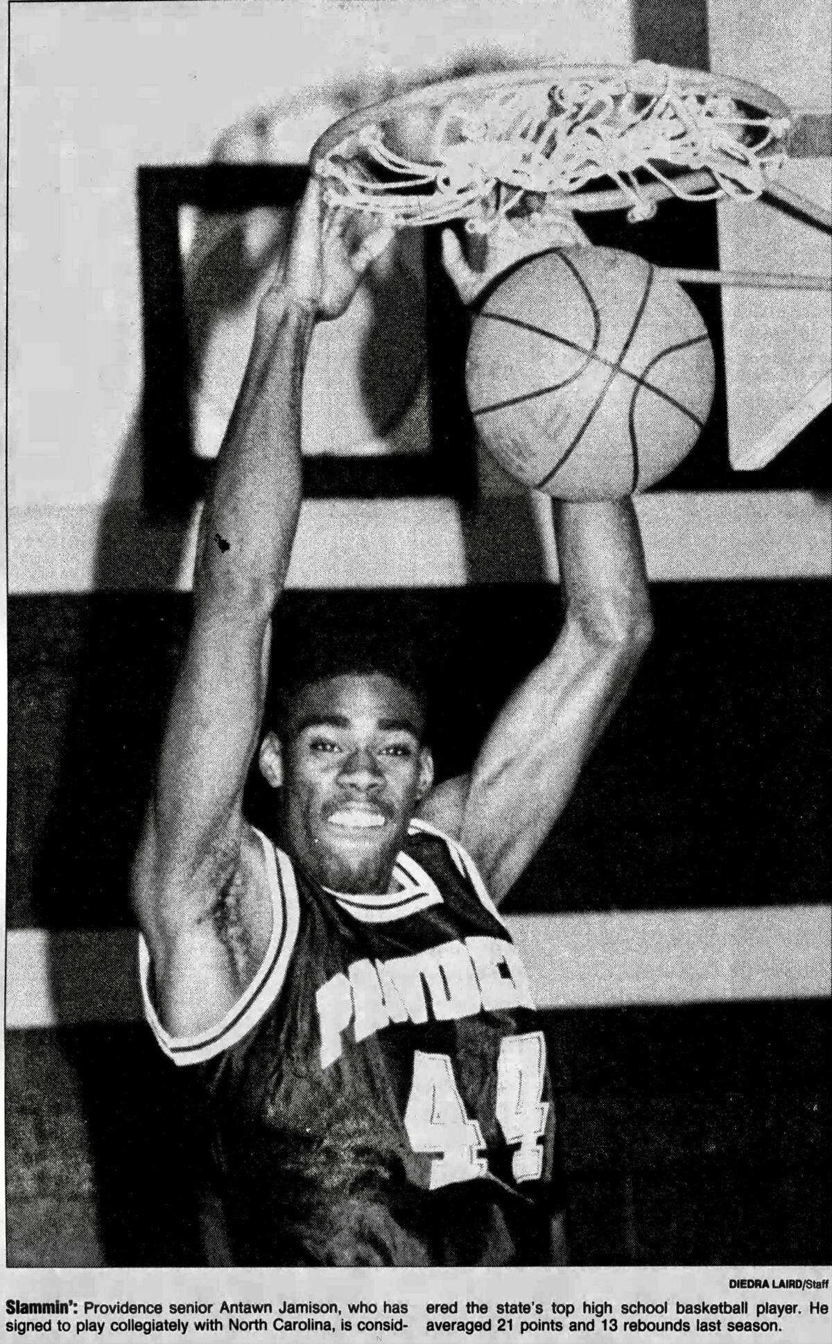 Heading into the 1994-95 high school basketball season, Antawn Jamison of Providence High School was considered the best player in North Carolina. He ended the year as Mr. Basketball and a McDonald’s All-American