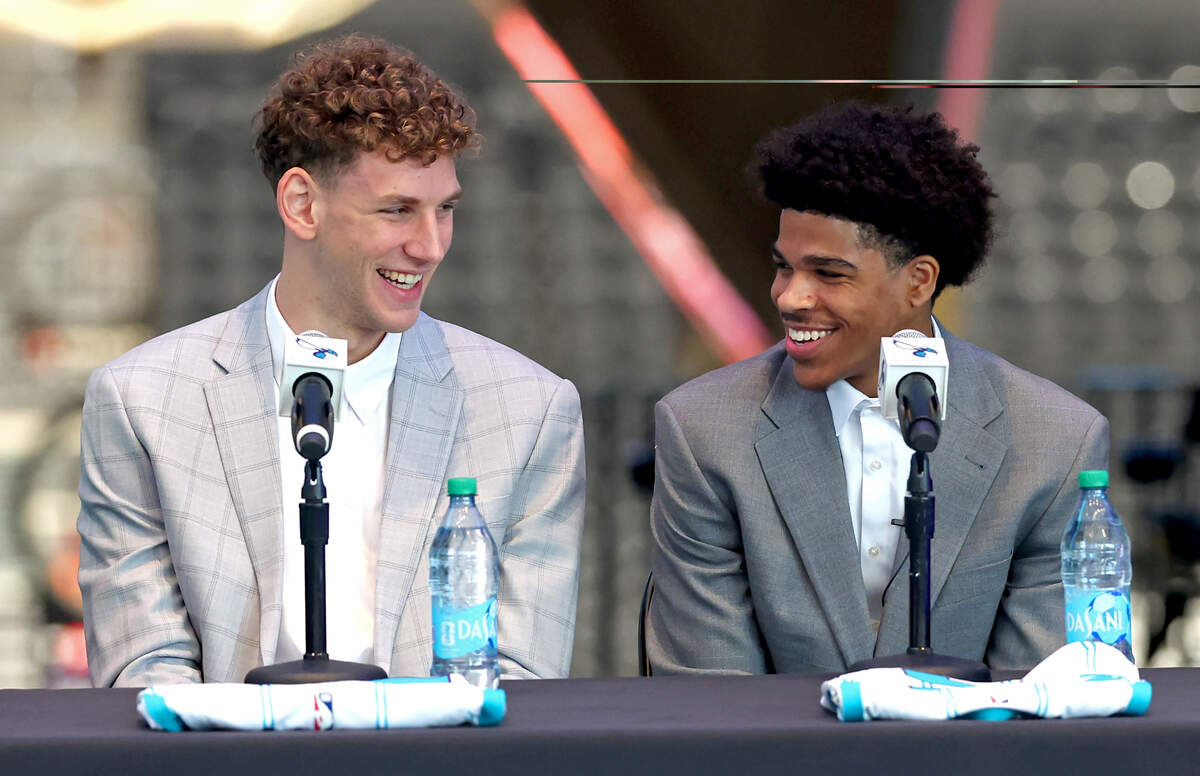 Charlotte Hornets draft picks Hannes Steinbach (left) and Christian Anderson have already teamed together on several international squads, playing for Germany.