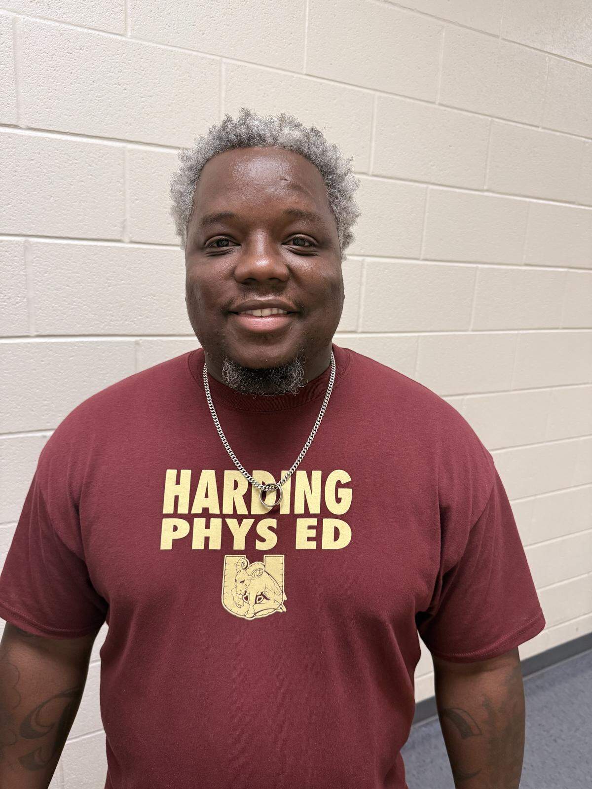 Harding football coach Terence Cunningham