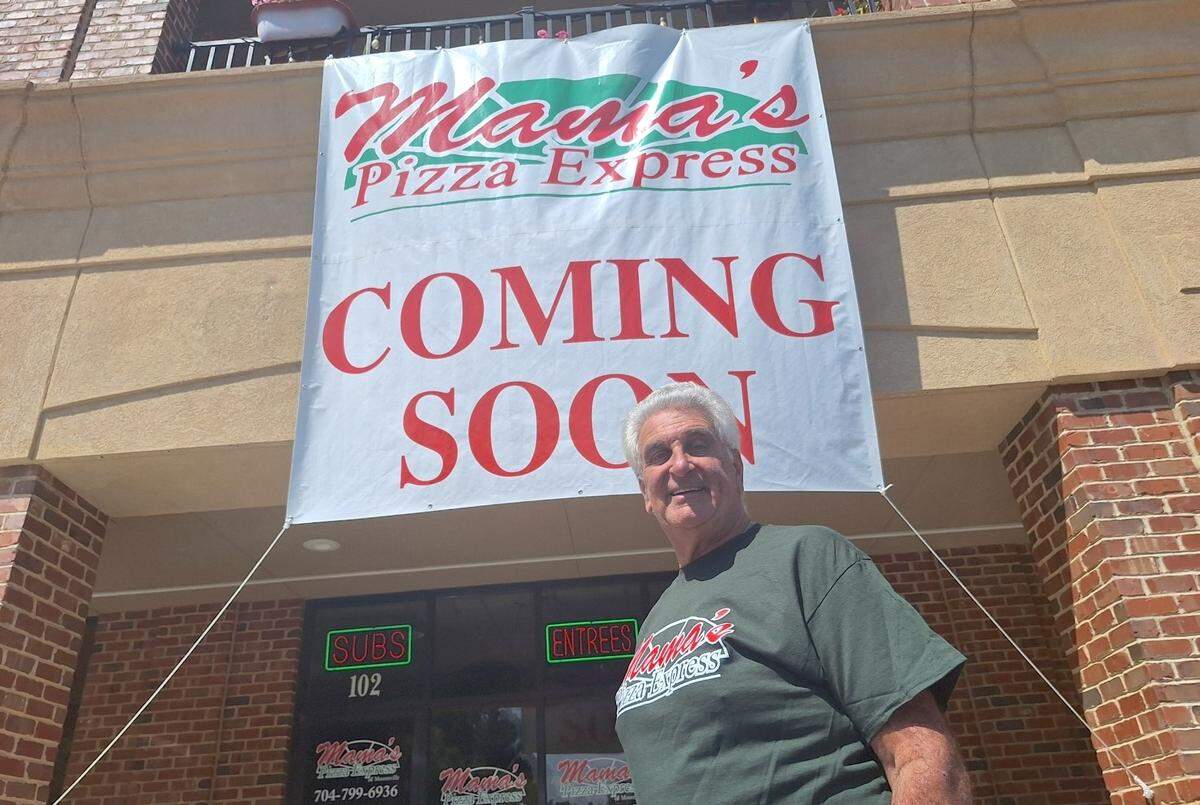 Owner Frank Manis poses outside his soon-to-open fourth Lake Norman-area location of Mama’s Pizza Express on Wednesday, Sept. 11, 2024.