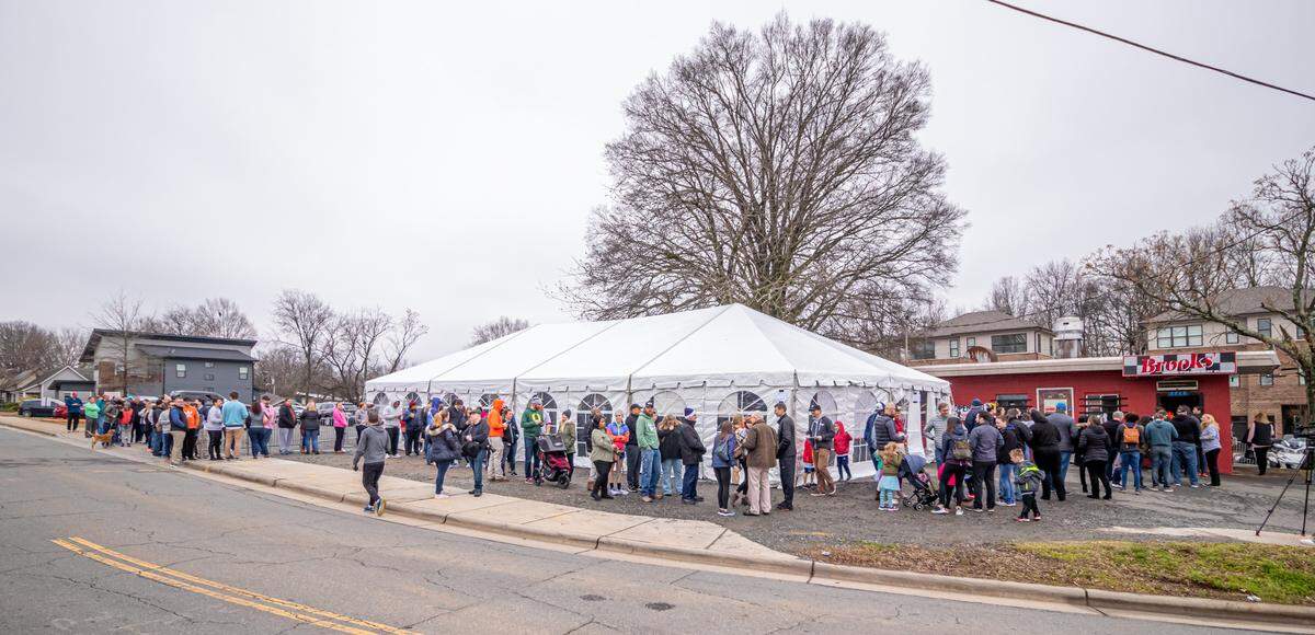 Brooks’ Sandwich House reopened Saturday to a crowd of supporters at 10 a.m. The line remained long well after the doors opened.