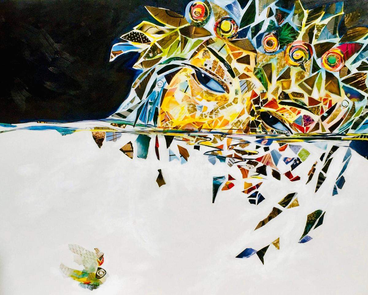 Monique Luck’s “Ocean of dreams” is an example of her multimedia work.