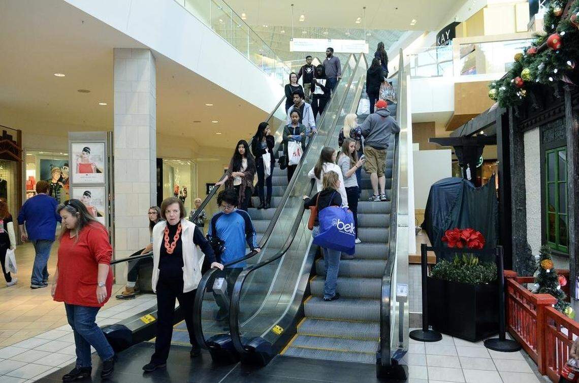 In a holiday shopping survey 78% of those surveyed in Charlotte said they plan to shop in-store. Northlake Mall, in this file photo, plans to open at 7 p.m. Thanksgiving Day.