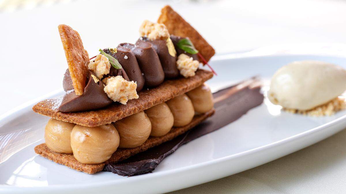 Fig Tree will serve its full menu on Valentine’s Day, along with special features. Shown above is the Peanut Butter “S’more”: Graham Sablé with Peanut Butter Chantilly Cream, Dark Chocolate Crémeux, Toasted Marshmallow Ice Cream and Malt Crumble.