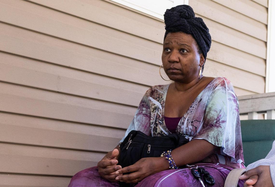 Shelli Roberts talks about her experience living at The Bungalows in Davidson, N.C., on Tuesday, November 29, 2022.