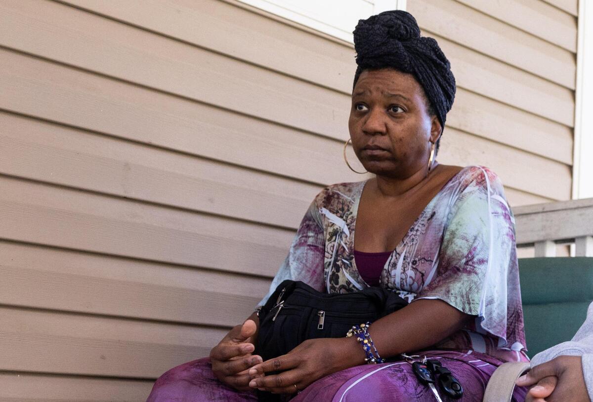 Shelli Roberts talks about her experience living at The Bungalows in Davidson, N.C., on Tuesday, November 29, 2022.