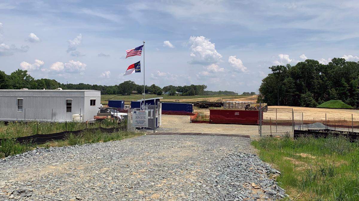 Early work on Speedway Solar in Cabarrus County.
