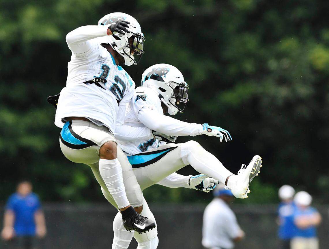 Neither Carolina Panthers wide receivers DJ Moore (12) nor Curtis Samuel (10) is the team’s true No. 1 target, but both should be owned in fantasy football leagues.