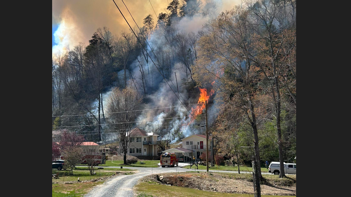 Woman set off growing mountain wildfire with cigar ashes, NC Forest Service says