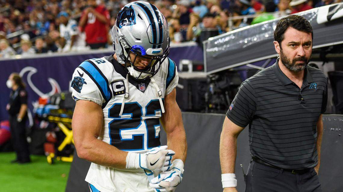 Christian McCaffrey was injured in Panthers’ game vs Texans. Here’s the latest.