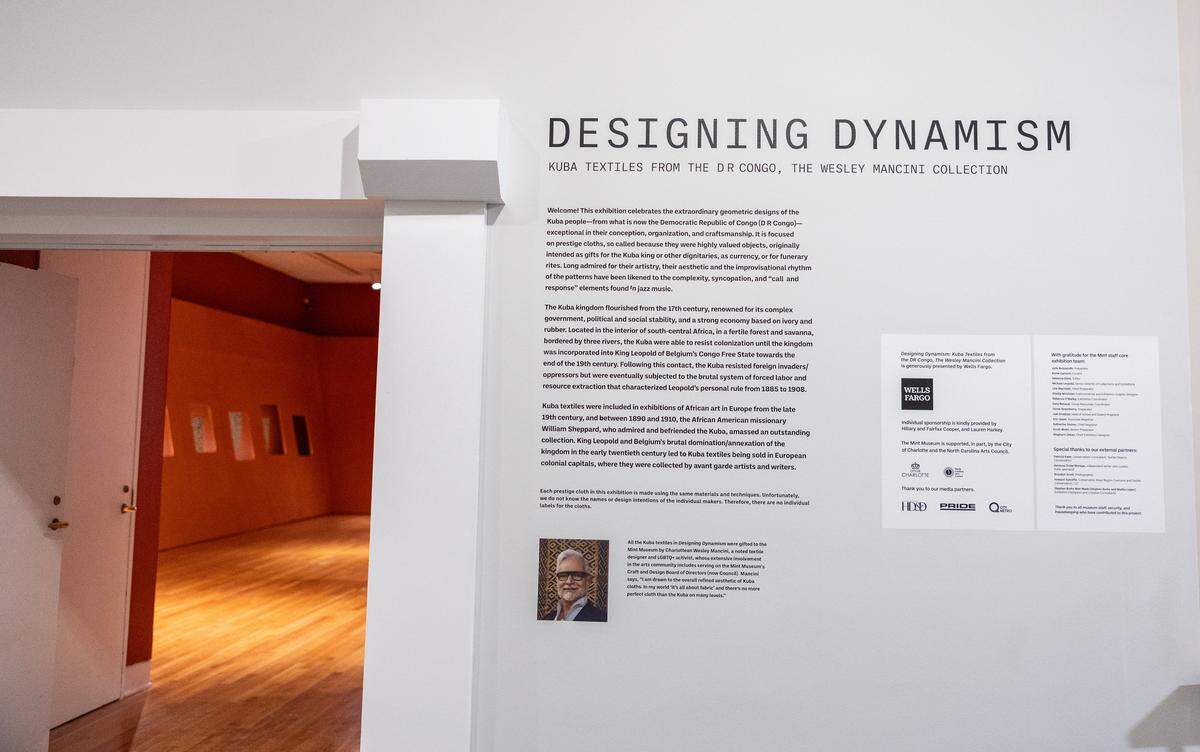 “Designing Dynamism: Kuba Textiles from the DR Congo, The Wesley Mancini Collection," at the Mint Museum Randolph in Charlotte, N.C., on Thursday, February 19, 2026.