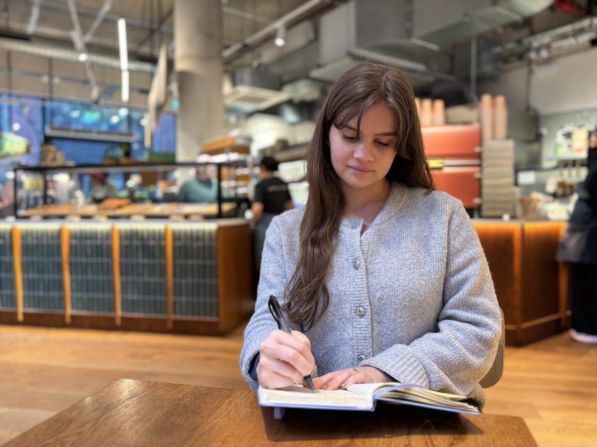 “We met in a very normal way,” Gabby says. “We fell in love in a very normal way, and we have a very normal and boring relationship, and — we just want to live near my mom, you know?”