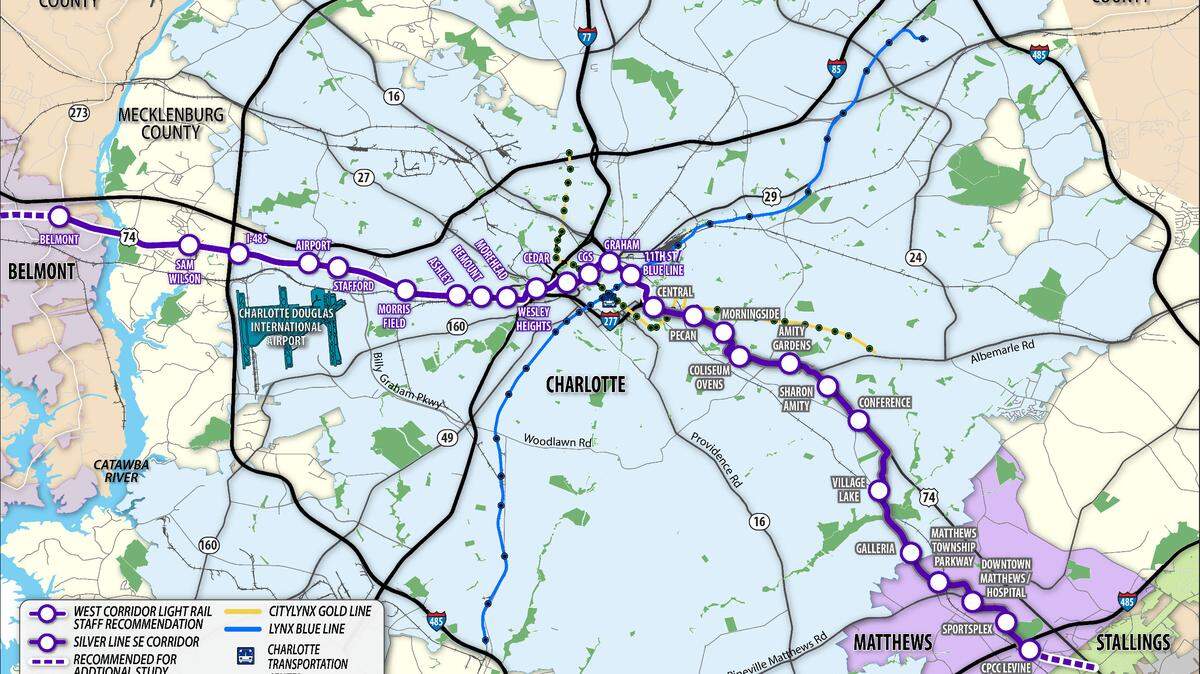 This is the original 2016 alignment for the LYNX Silver Line.