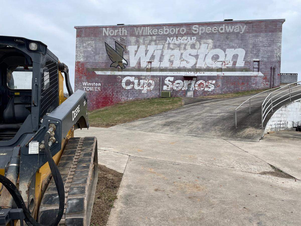 Construction ongoing at North Wilkesboro Speedway in Wilkes County.