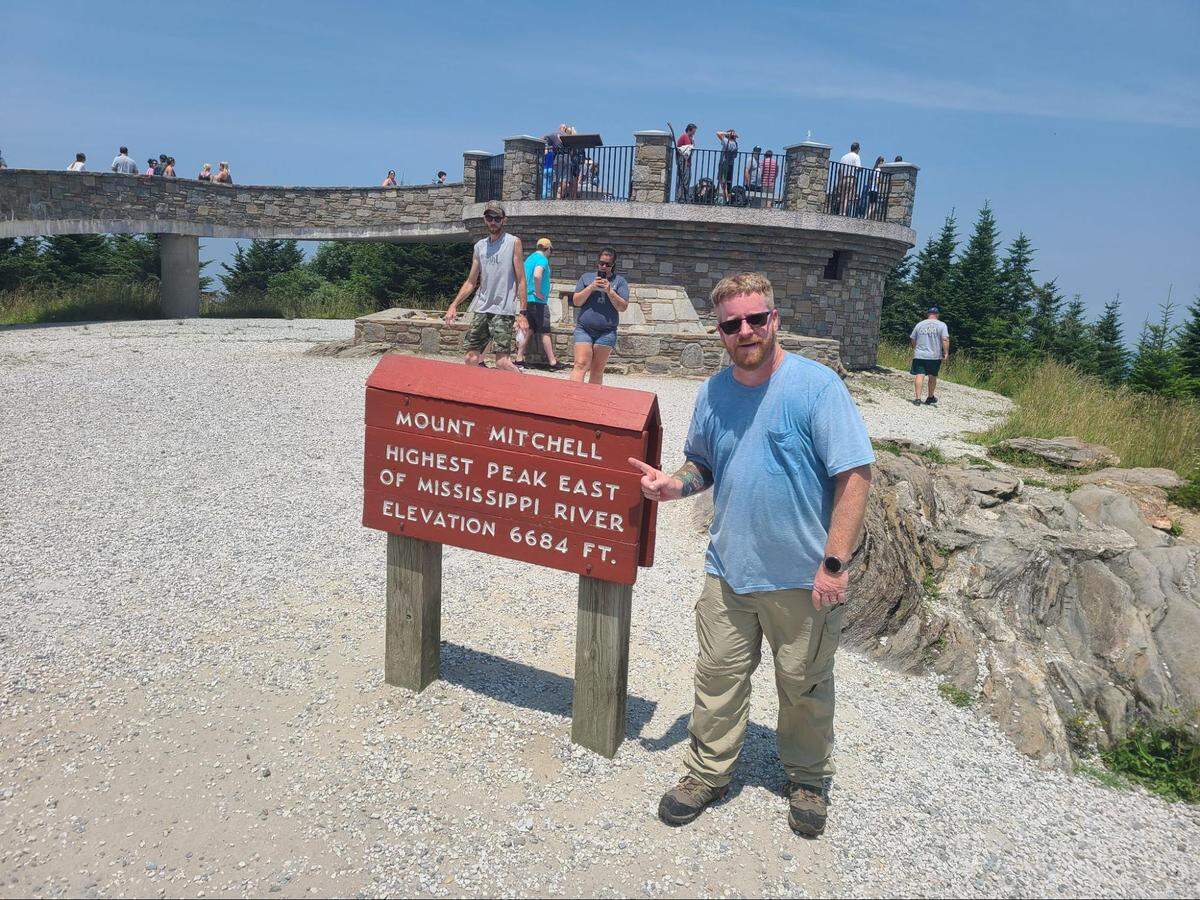 Matt Vilardebo hiked Mount Mitchell as a birthday gift to himself this summer.
