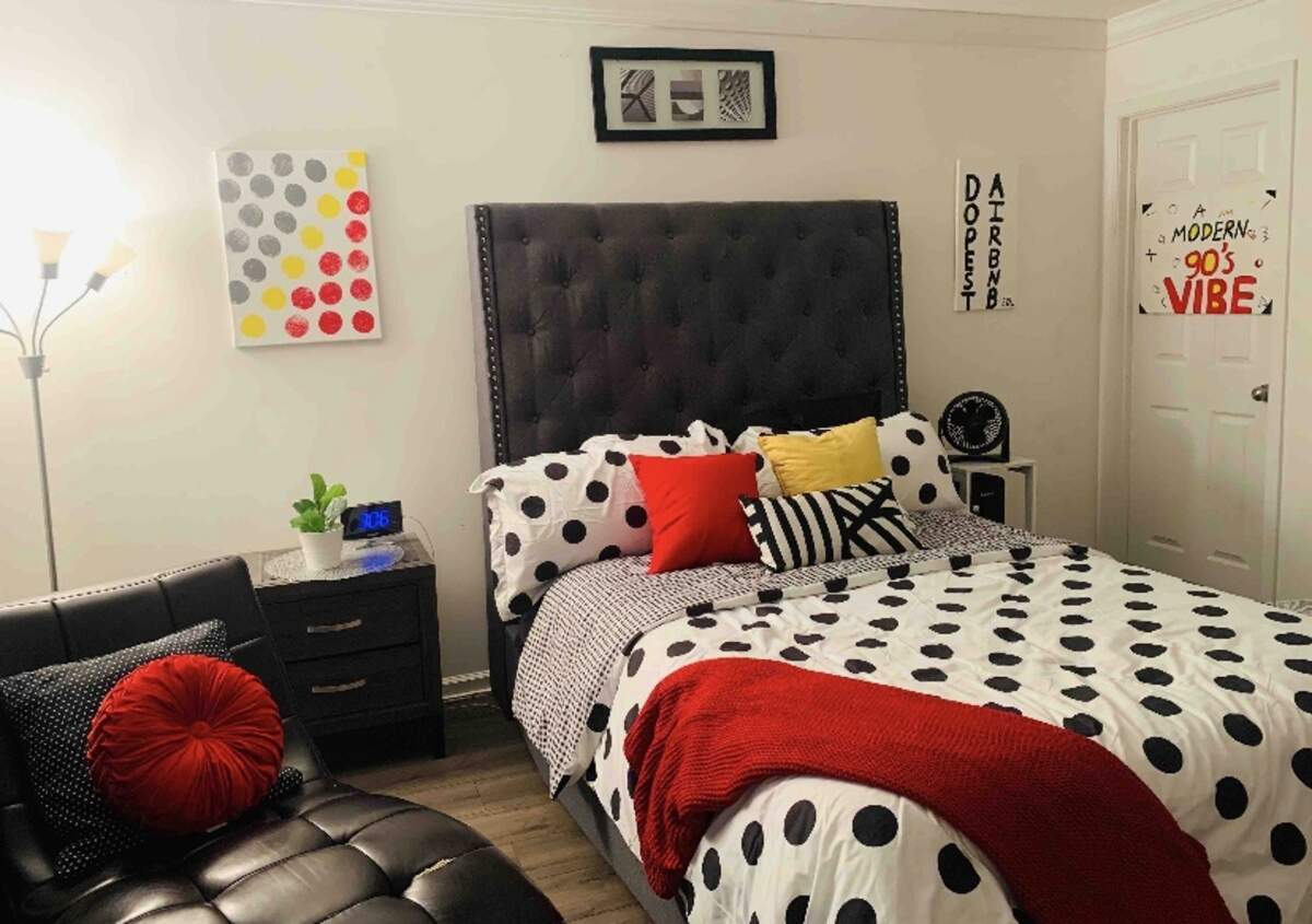The current rate for an Airbnb stay at House of the 90s is just $30 a night.