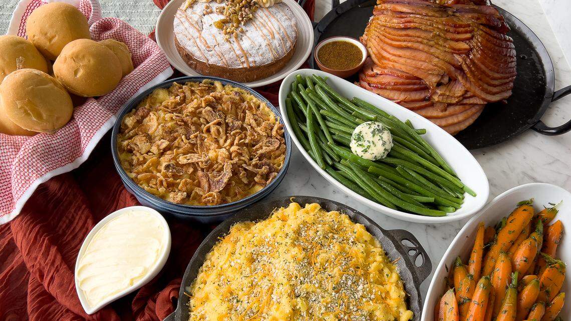 Table & Twine’s Easter dinner package with ham.