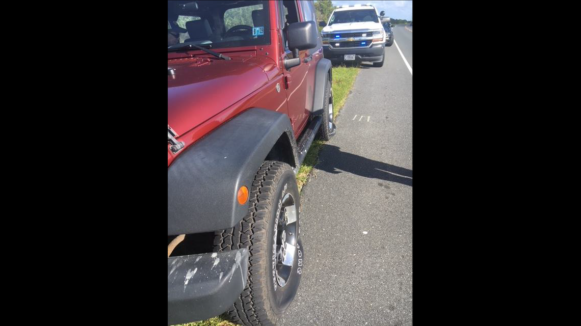 National Park Service photo of one of the Jeeps damaged last week by vandals on the Outer Banks.