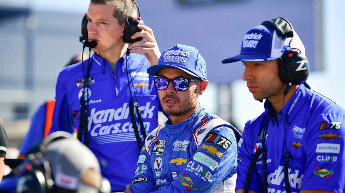 NASCAR Cup Series driver Kyle Larson (5) during qualifying for the South Point 400 at Las Vegas Motor Speedway.