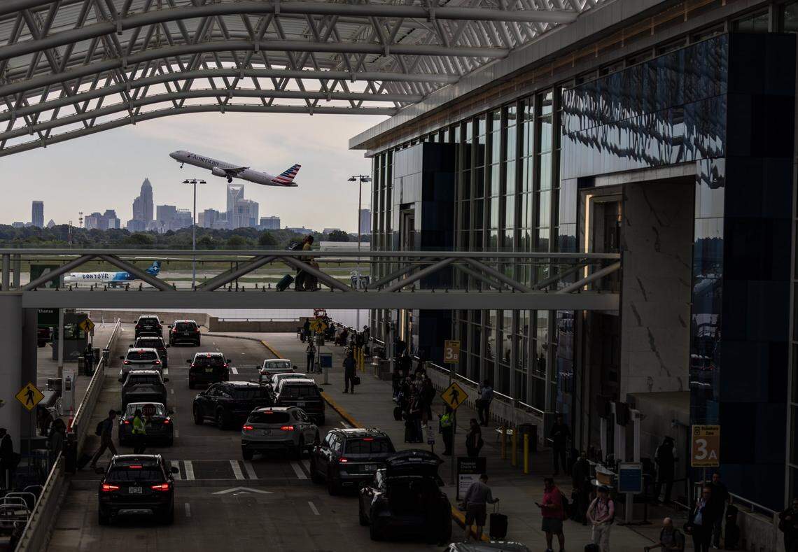 The view from the terminal bridge at Charlotte Douglas International Airport. American Airlines’ hub in the city contributes $30 billion to North Carolina’s economy.