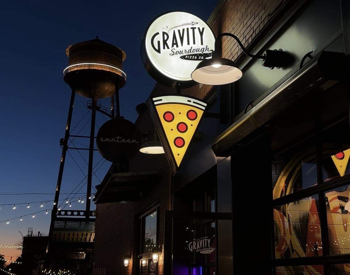 Located in Camp North End, Gravity Pizza, Gravity Pizza serves sourdough pizza pies.